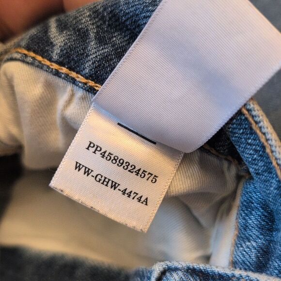 Everlane The Way High Jean Organic Cotton Raw Hem Distressed Blue 28 Regular - Picture 10 of 15